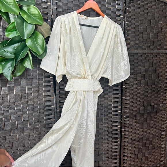 Vintage Nina Piccalino stretch waist jumpsuit floral pattern so: small - Picture 1 of 10